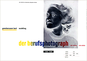 Jan Tschichold, Der Berufsphotograph. Cartel para exposición en el Museo de Basilea, 1938.